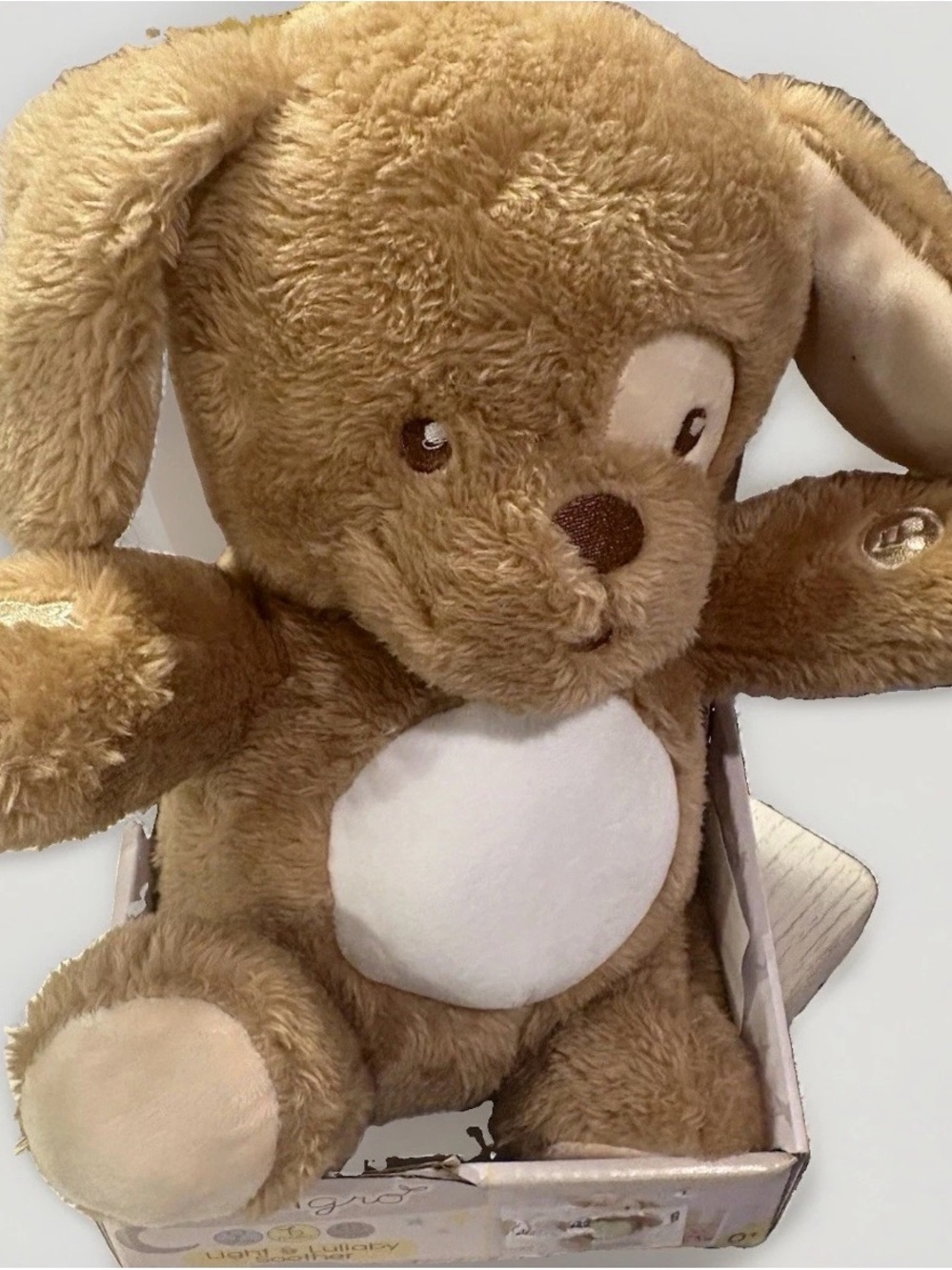 Dreamgro Dog Plush Stuffed Animal Light & Lullaby Soother
Brown/White 6-14"